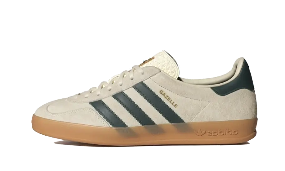 Adidas Gazelle Indoor Cream White Collegiate Green Gum | אדידס ג'זל